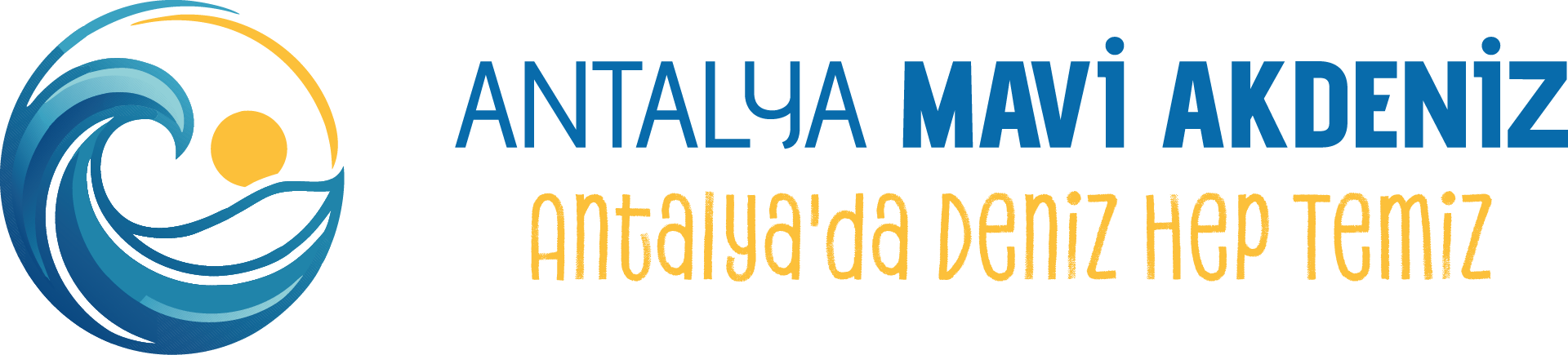 Yatay · Sloganlı (Alternatif) — Antalya Mavi Akdeniz İnisiyatifi