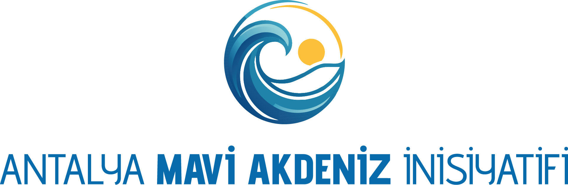Dikey · Sadece Marka — Antalya Mavi Akdeniz İnisiyatifi